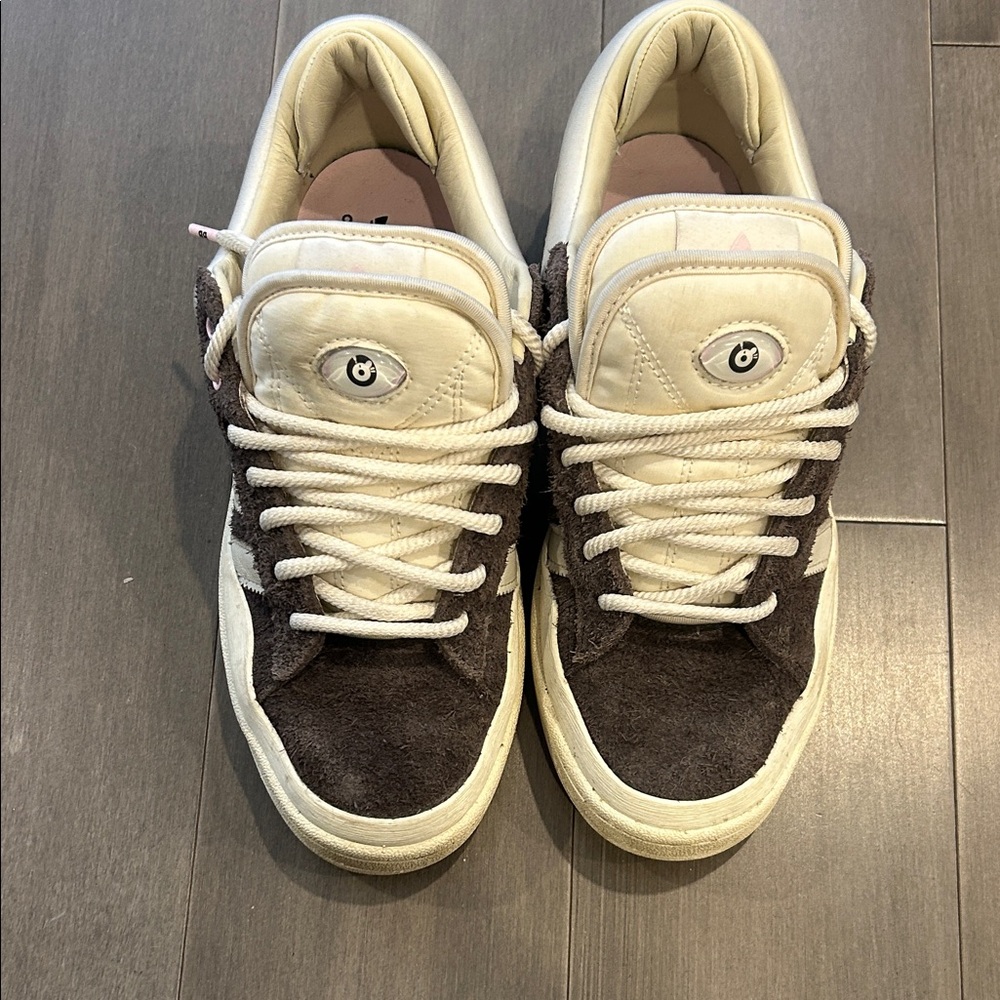 adidas x bad bunny collab Cream and Brown unisex Sneakers.